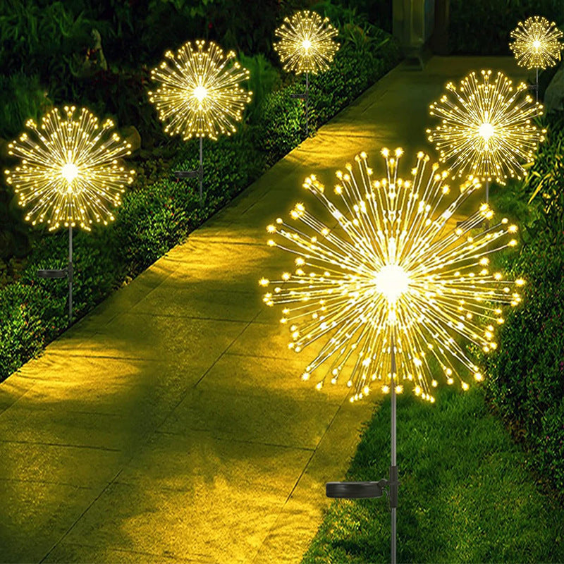 SolarOutside waterproof outdoor solar garden lights illuminating a stone pathway at night