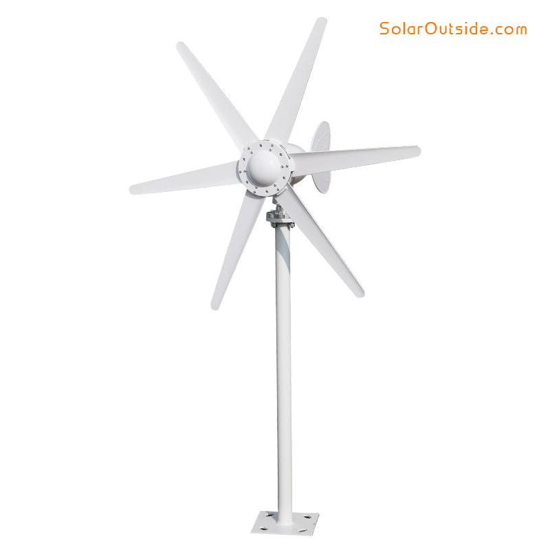 SolarOutside Horizontal Axis Wind Turbine Generator - 400W/600W/800W High Efficiency Wind Power Kit for Home, RV, Marine & Off-Grid Hybrid Systems