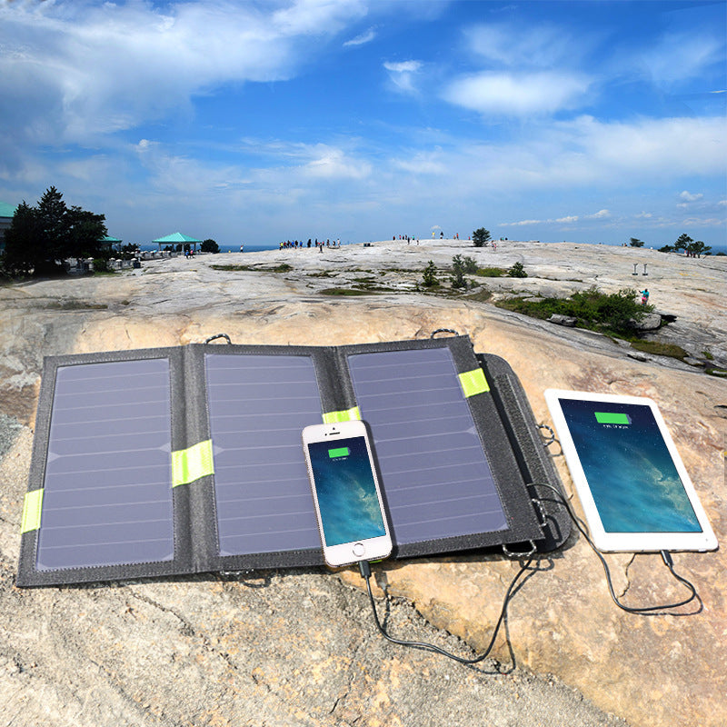20W Portable Foldable Solar Charger - High-Efficiency Monocrystalline USB Solar Panel for Mobile Phones, Tablets, and Outdoor Emergency Power