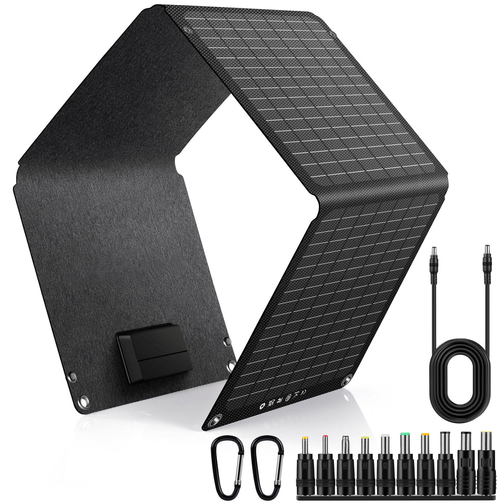 High-Efficiency ETFE Foldable Solar Panel 30W – Portable Monocrystalline Solar Charger for Outdoor Camping, Hiking, and Emergency Power