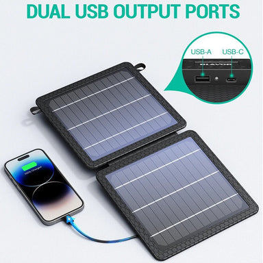 SolarOutside High-Efficiency Portable Solar Panel - 100W/200W Foldable Solar Charger with ETFE Coating & QC3.0/Type-C Outputs for Power Stations & 12V Batteries