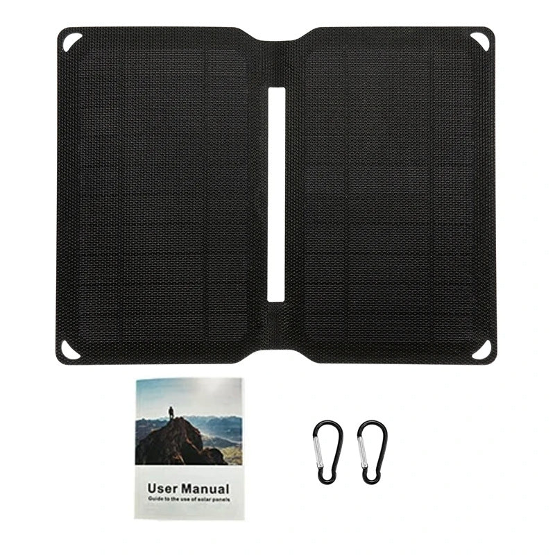 10W Ultra-Slim ETFE Portable Solar Panel - Waterproof Outdoor Emergency Solar Charger for Smartphones, Power Banks & USB Devices