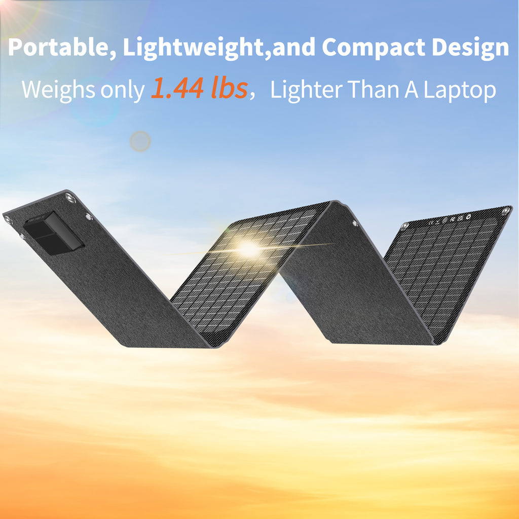 High-Efficiency ETFE Foldable Solar Panel 30W – Portable Monocrystalline Solar Charger for Outdoor Camping, Hiking, and Emergency Power
