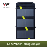 [Dual USB Ports, Free Worldwide Shipping] 20W Portable Foldable Solar Charger - High-efficiency monocrystalline silicon USB solar panel, suitable for mobile phones, tablets, and outdoor emergency power supplies